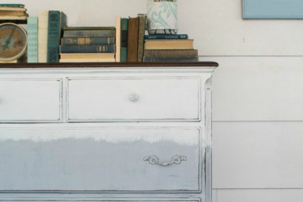 painted gray dresser
