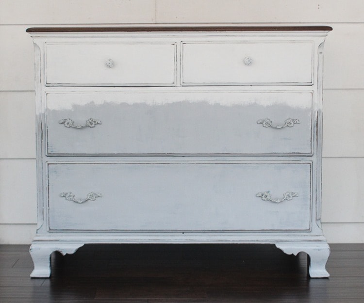 white and gray dresser