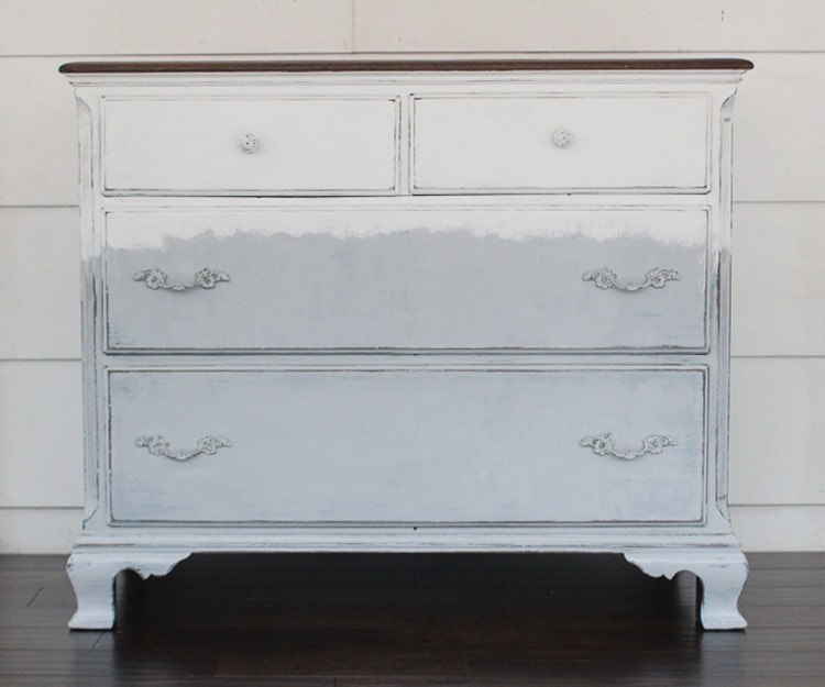 white and gray dresser