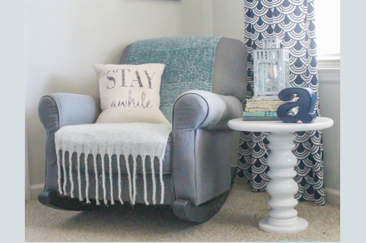 Navy and Gray Nursery Full of Special DIY Touches
