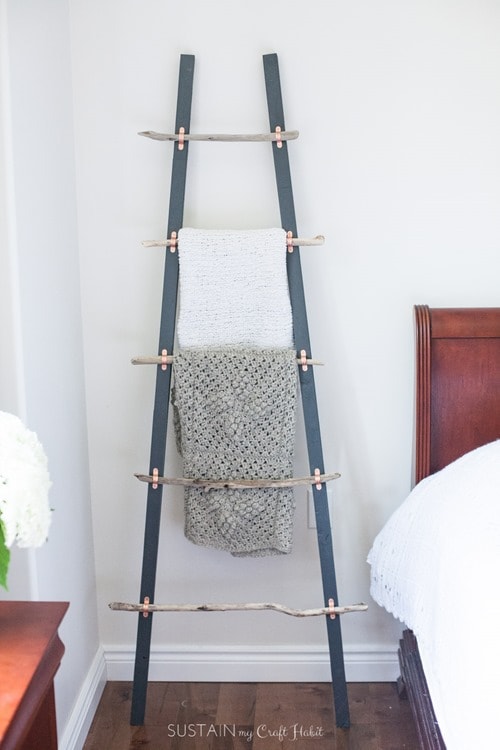 How-to-make-a-DIY-blanket-ladder-with-driftwood-pieces-and-Home-Depot-Canada-1648