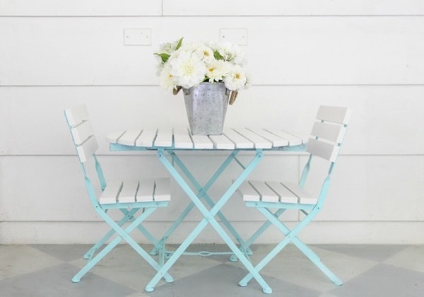 How To Paint Outdoor Furniture Like A Pro Lovely Etc - How To Paint Metal Patio Table