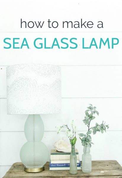 You can make a sea glass lamp and other beautiful sea glass decor using sea glass paint.  It's a great way to create easy, inexpensive coastal decor.