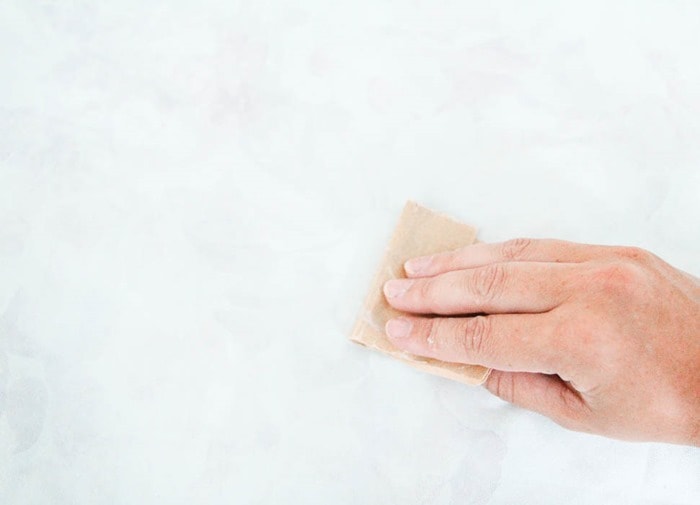 sanding painted cushions