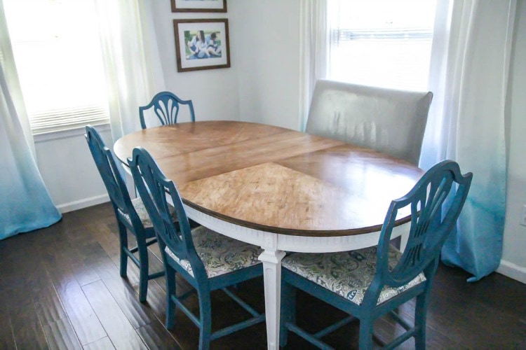 How To Refinish A Worn Out Dining Table, Refurbished Dining Room Chairs