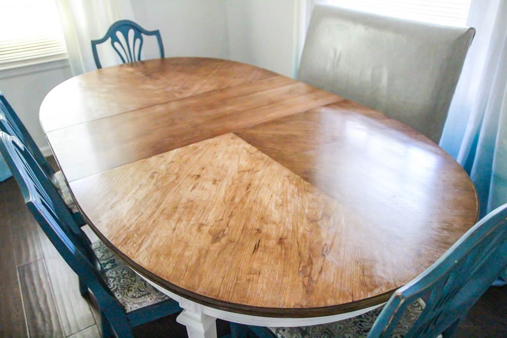 Kitchen Table Makeover Using Chalk Paint And Wood Stain Love