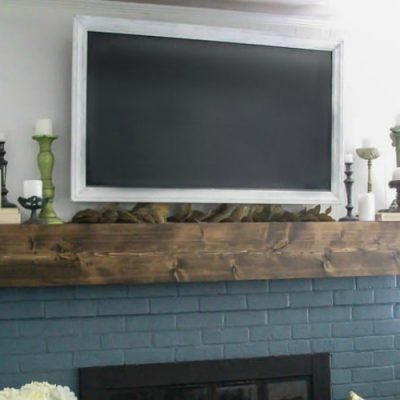 Simple Fall Mantel: Decorating Around the TV