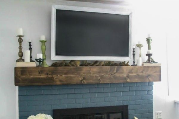 Simple Fall Mantel: Decorating Around the TV