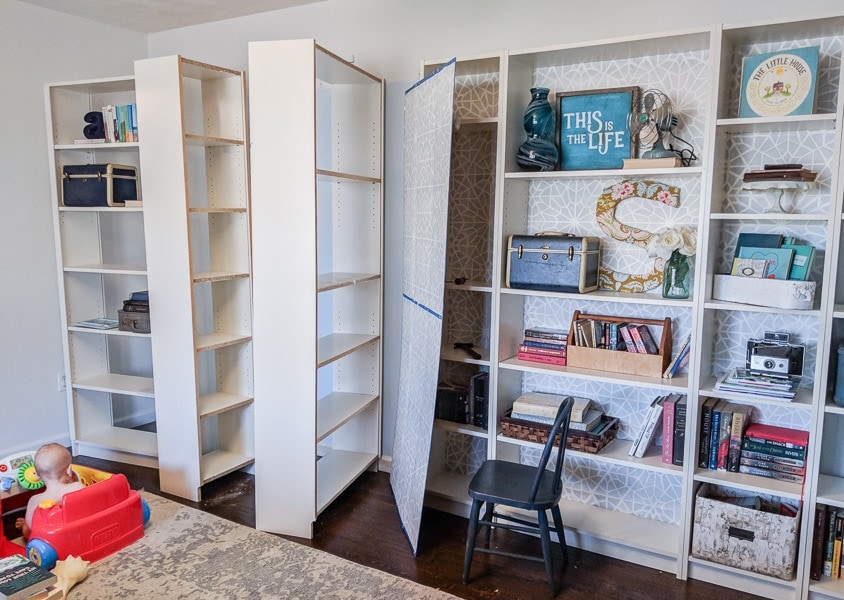 How To Build Easy Built Ins From Ikea Bookcases Lovely Etc