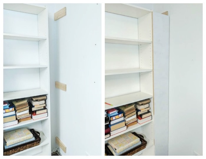 Built Ins From Ikea Billy Bookcases, Ikea Bookcase Open Back