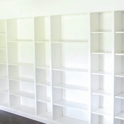 Easy IKEA Built-in Bookshelves