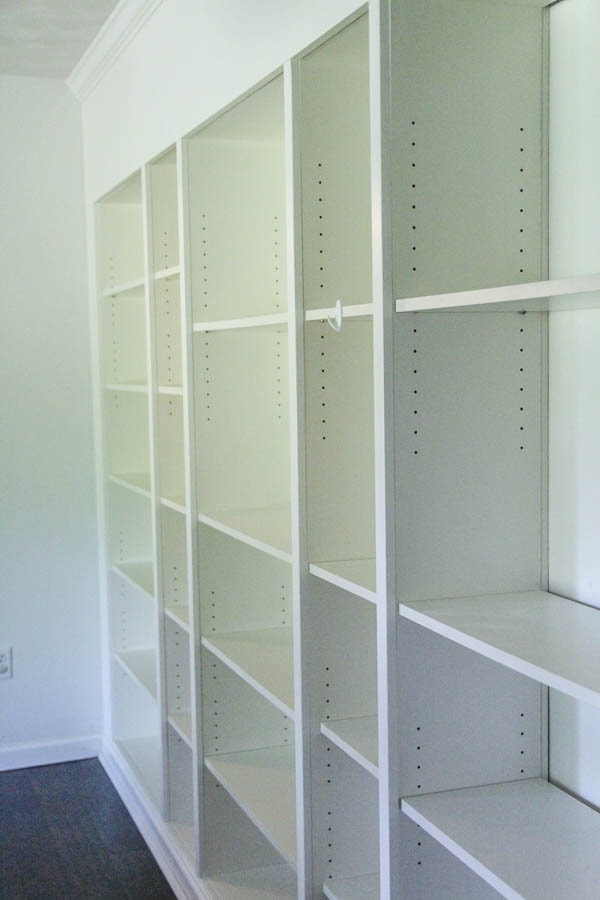 Built Ins From Ikea Billy Bookcases, White Laminate Bookcases Ikea Uk