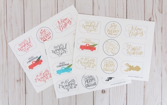 free printable gift tags