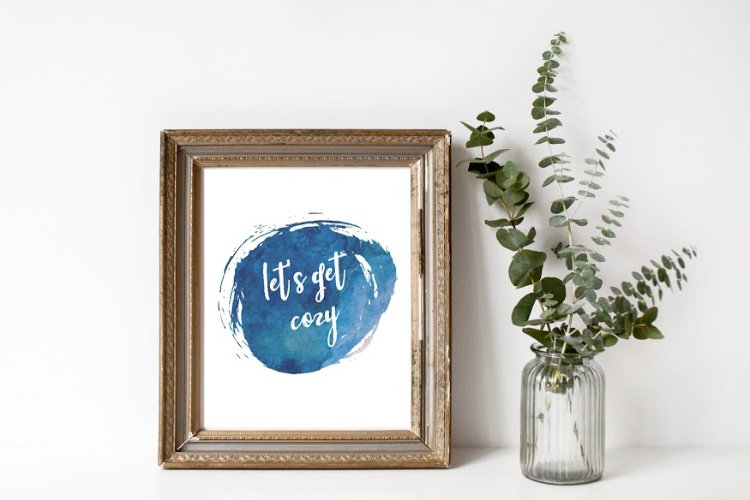 Free printable art - let's get cozy