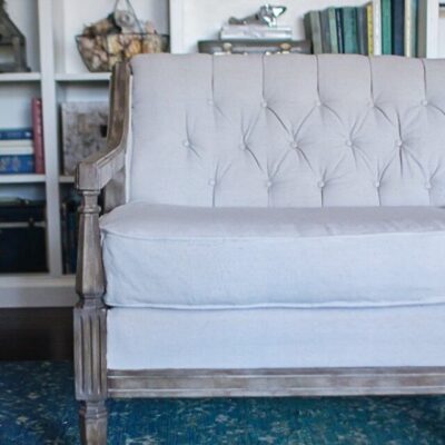 HOW TO REUPHOLSTER A COUCH ON THE CHEAP STORY