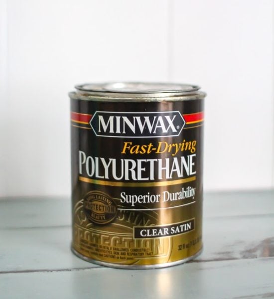 Can of Minwax polyurethane.