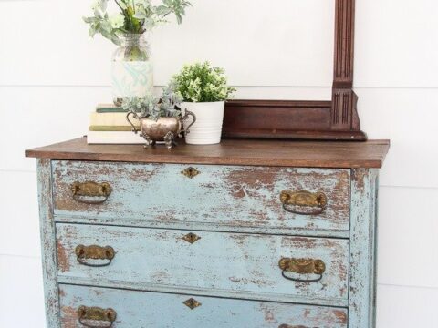 How To Paint A Chippy Farmhouse Dresser With Milk Paint Lovely Etc