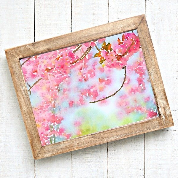 Beautiful watercolor cherry blossoms printable