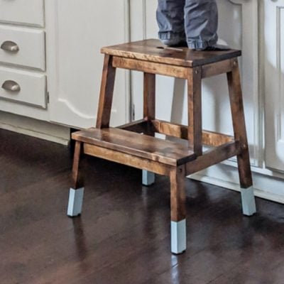Making an IKEA step stool pretty