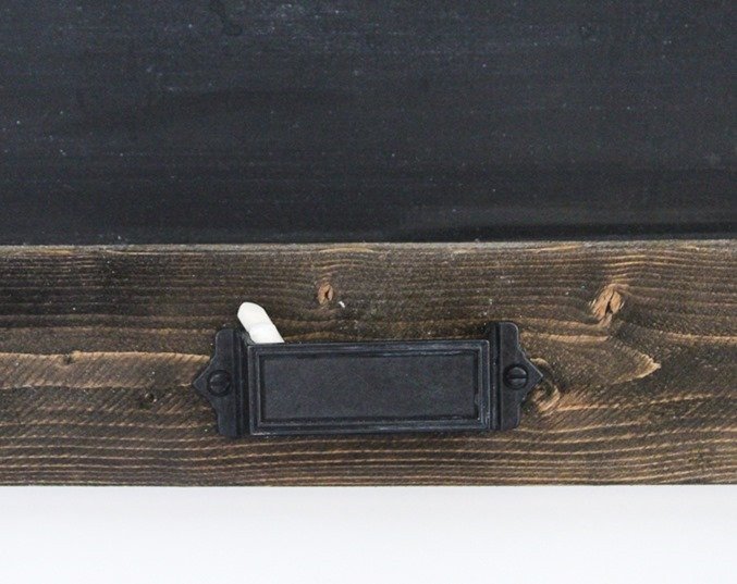 upside down drawer pull chalk holder for chalkboard