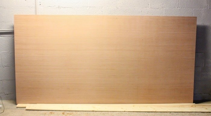 plywood and wood planks for large diy chalkboard