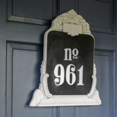 A Charming Upcycled House Number from a Yard Sale Find