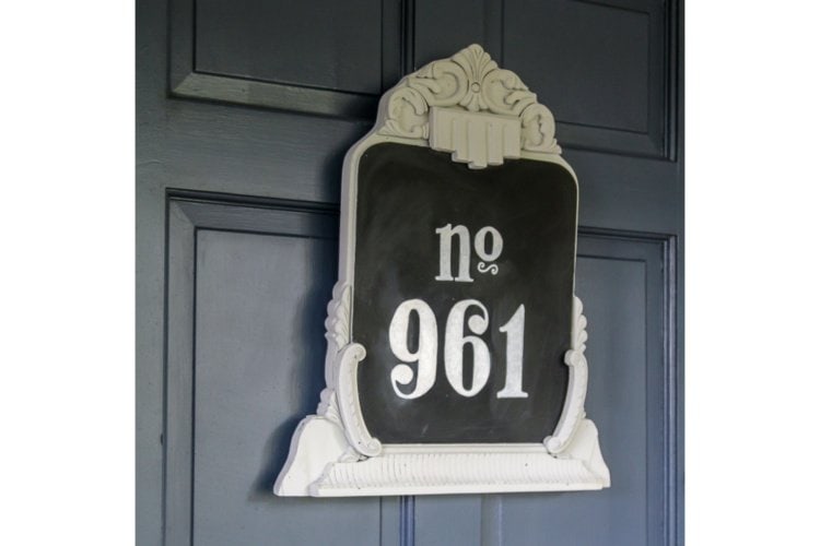 A Charming Upcycled House Number from a Yard Sale Find