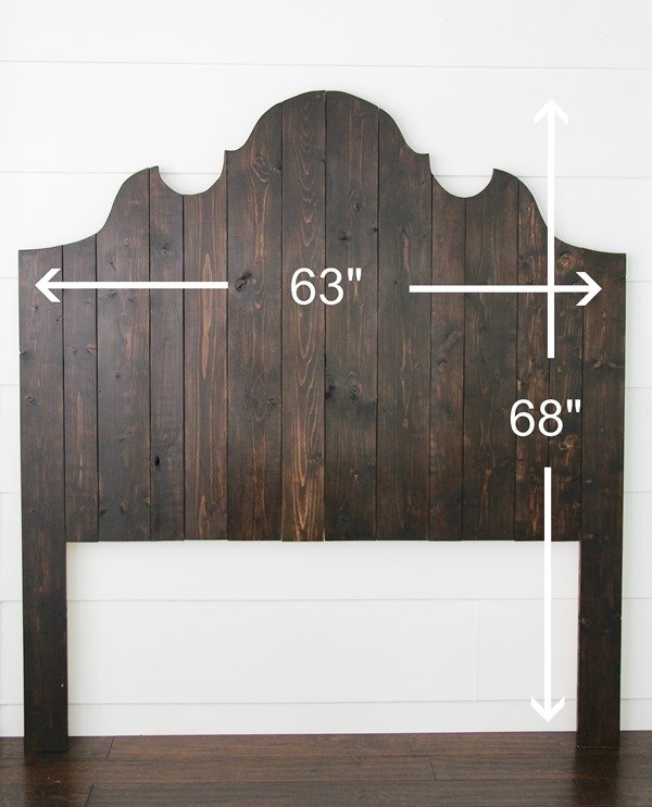 DIY queen wood headboard. Easy to follow tutorial for making this cute wood plank headboard.