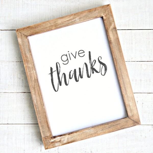 Give thanks free printable