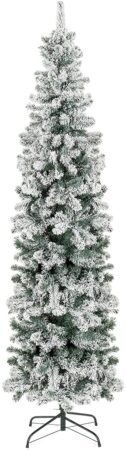 7.5 ft snow flocked pencil Christmas tree