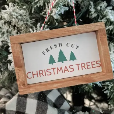 Easy Farmhouse Christmas Ornaments with Free Printables