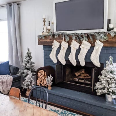 Neutral Christmas Mantel and Cozy Christmas Decor