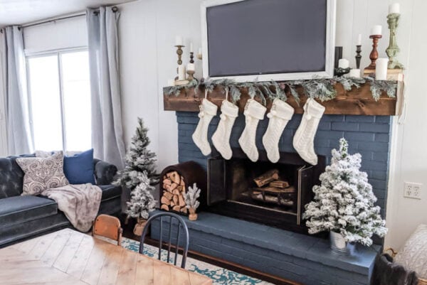 Neutral Christmas Mantel and Cozy Christmas Decor