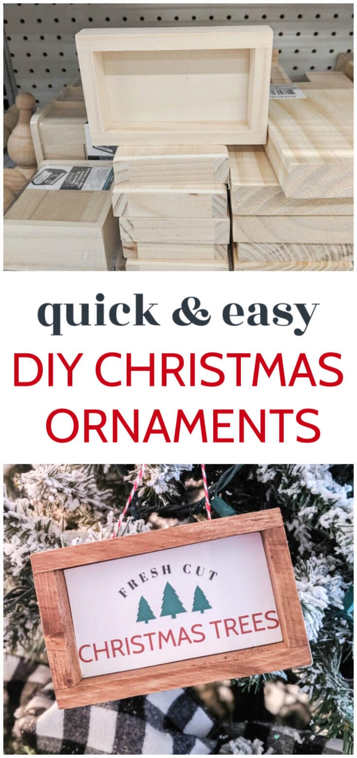 Easy Farmhouse Christmas Ornaments with Free Printables