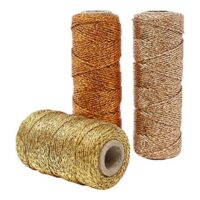 Just Artifacts 3pcs Assorted Eco Metallic Bakers Twine 55-Yards 11Ply (Assorted #2)