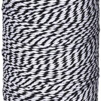 656 Feet Black and White Twine,Cotton Bakers Twine Cotton Cord Crafts Christmas Gift Twine String for Holiday