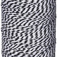 656 Feet Black and White Twine,Cotton Bakers Twine Cotton Cord Crafts Christmas Gift Twine String for Holiday