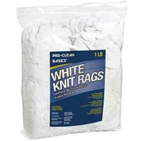 Pro-Clean Basics White T-Shirt Cloth Rags: 1 lb. Bag