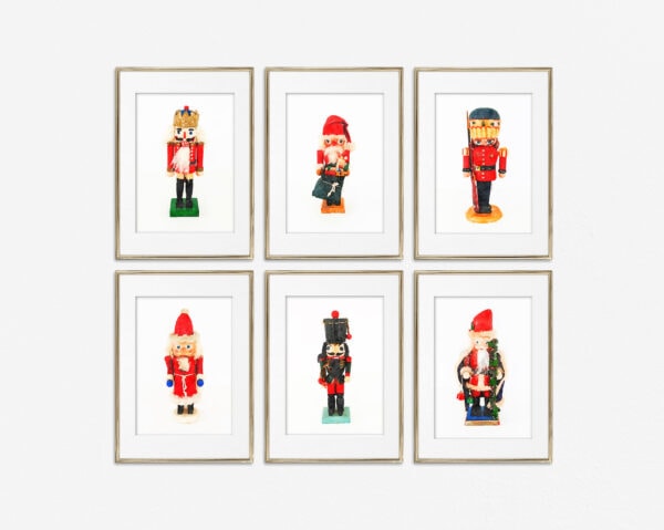 Gallery wall of 6 nutcrackers printables 