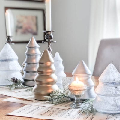 Beautiful Christmas Centerpiece made with Thrifted Trees