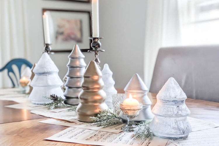 Christmas Centerpiece made with Thrifted Trees