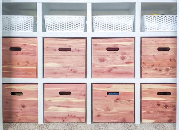 diy wood storage cubes