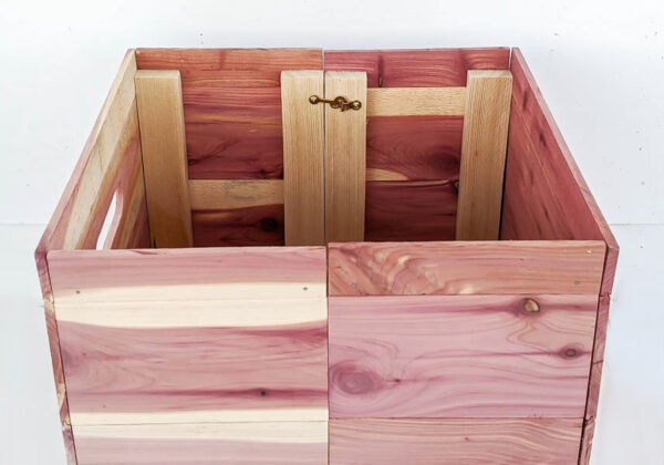 collapsible wood storage cube