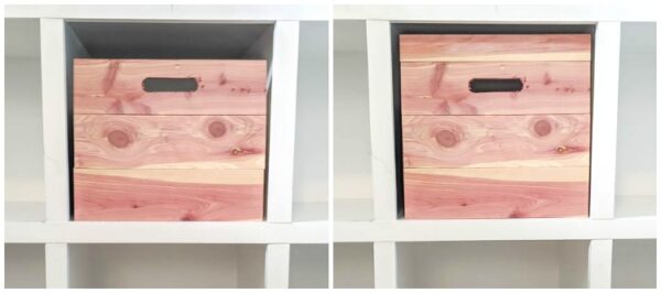 deciding size of diy cedar storage boxes