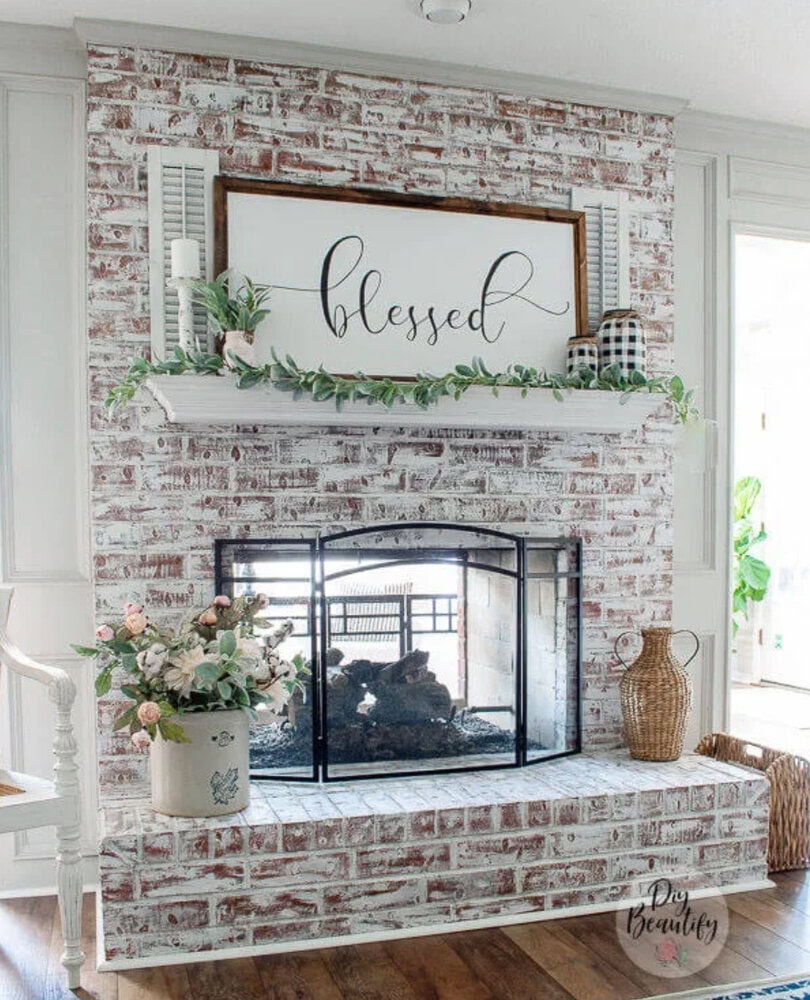 25 Beautiful DIY Brick Fireplace Makeovers