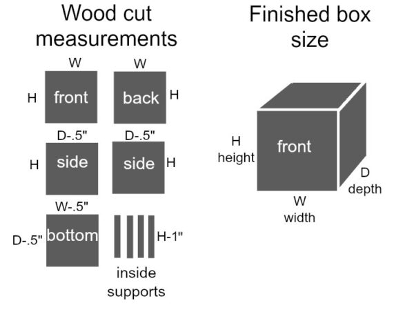 how to measure to make diy boxes in any size