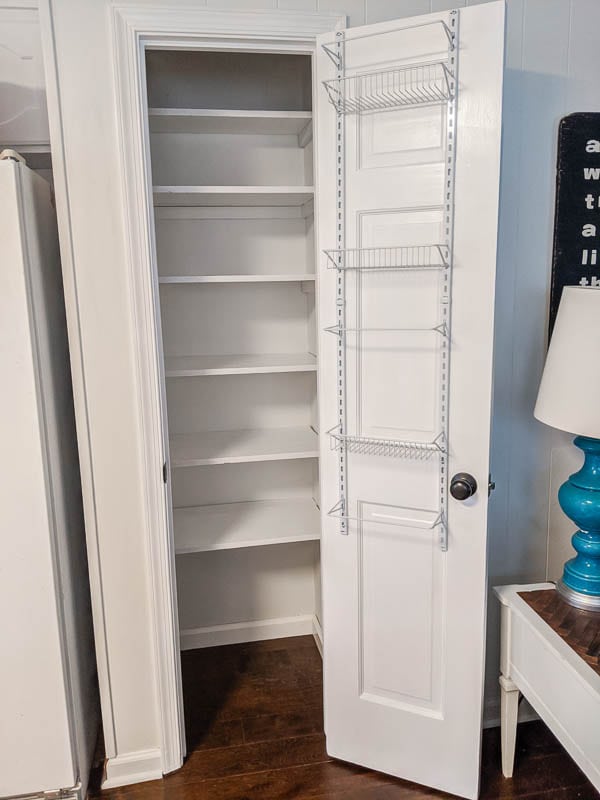 fresh paint and shelves in pantry