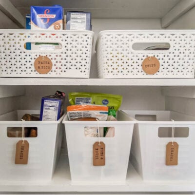 Small Pantry Makeover full of Inexpensive Organization