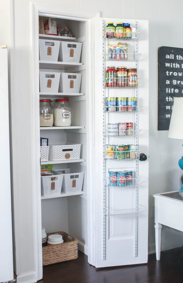 organized small pantry closet 