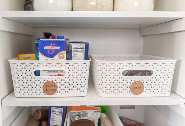 white pantry bins from Target
